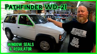 Replacing Window Seals and Window Regulator on a 1995 Nissan Pathfinder WD21  Terrano Hardbody [upl. by Rinaldo]