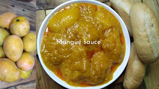 confiture de mangue a la africaine  mangué sauce avec pain a ma façon un vrai délice [upl. by Nazus]