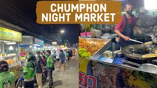 Chumphon Night Market  Thai Street Food [upl. by Coop90]