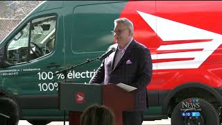 Canada Posts first electric delivery trucks roll out on Vancouver Island [upl. by Chilton694]