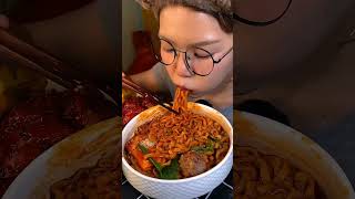 Food asmr noodlesasmr black bean noodlesblack bean noodles [upl. by Roots891]