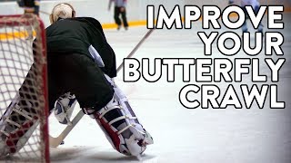 Three Off Ice Drills for Goalies Better Butterfly Crawl [upl. by Graham]