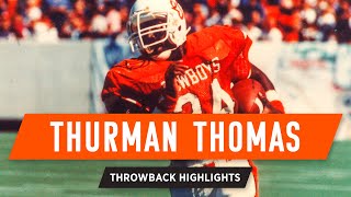 Thurman Thomas College Highlights  Cowboy Football Throwback Highlights [upl. by Riobard]