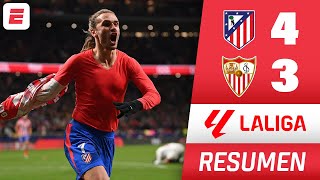 REMONTADA ÉPICA del ATLÉTICO DE MADRID 43 vs SEVILLA con DOBLETE de GRIEZMANN  RESUMEN  La Liga [upl. by Khalin]