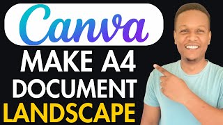 How To Make A4 Document Landscape On Canva [upl. by Maeve383]