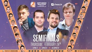 Champions Chess Tour Airthings Masters  Semifinals  Commentary by Peter Leko amp Tania Sachdev [upl. by Ahsena]