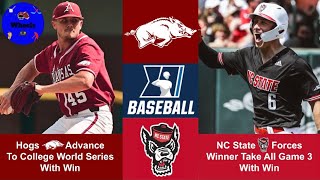 1 Arkansas vs NC State Highlights  Super Regional Game 2  2021 College Baseball Highlights [upl. by Larred]