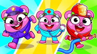 FireGirl DoctorGirl and PoliceGirl Song  Kids Songs 😻🐨🐰🦁 Nursery Rhymes by Baby Zoo amp Friends [upl. by Nared]