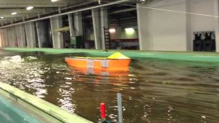 Monster wave in towing tank  Monsterwellen im Seegangsbecken Berlin Germany [upl. by Laaspere106]