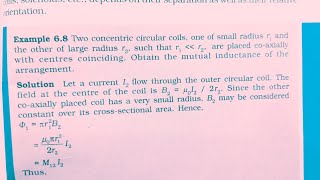 Two concentric circular coils one of small radius r and the other of large radius r₂ such that r₁ [upl. by Aisenat774]