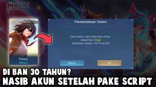 DI BAN 30 TAHUN NASIB AKUN SETELAH 2 MINGGU PAKE SCRIPT SKIN GRATIS  SKIN VALENTINE JADI LIMITED [upl. by Airdnas786]