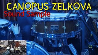 CANOPUS Zelkova Snare Drum 14x55 Sound Sample Mic Ver CANOPUSDRUMS [upl. by Eelyk]