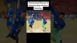 Muhammad Rizwan amp Naseem Shah Perfect Bowling NaseemShah perfectbowl MuhammadRizwan cricket [upl. by Asilegna]