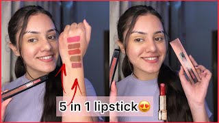 Cuffs n lashes 5 in 1 lipstick review💄 Lip swatches  hand swatches kp styles [upl. by Llenad479]