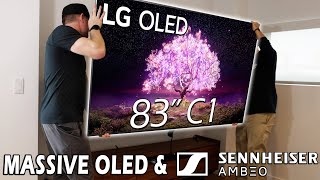 83quot LG C1 OLED with Sennheiser Ambeo 514 Soundbar [upl. by Koloski]