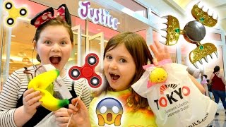 BFFs SHOPPING FUN SQUISHIES FIDGET SPINNERS JUSTICE  Shopping Mall Fun Vlog  Sedona Fun Kids T [upl. by Ahsiekan]