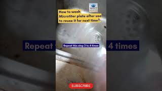 How to wash Microtiter plate after use washingmicrotiterplateraqbamicrohublaboratory [upl. by Rodgiva]