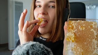 Honeycomb Eating ASMR 🍯  Sticky Bites amp Gentle Whispers for Sleep [upl. by Floria]