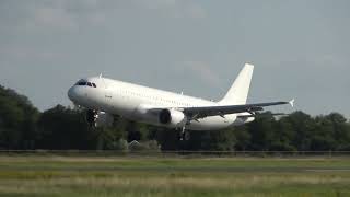 SmartLynx A320 Landing Groningen Airport Eelde [upl. by Shlomo861]