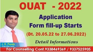 OUAT 2022 Exam Registration form fillup Released  Eligibility  Mode of Exam [upl. by Rea27]