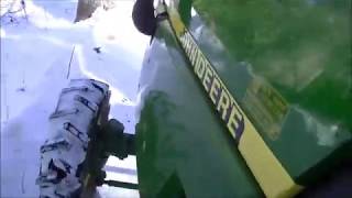 Barefoot Tractor Snow Plowing 121017 [upl. by Akahc]