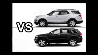 2017 ford Explorer XLT vs 2017 Jeep Grand Cherokee  Drive  interior [upl. by Voletta]