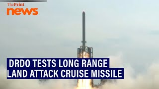 DRDO conducts maiden test flight of Long Range Land Attack Cruise Missile [upl. by Januarius]