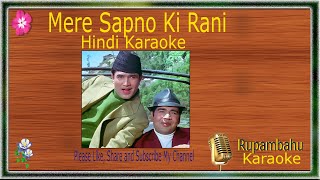 Mere Sapno ki Rani Karaoke with Hindi Lyrics Scrolling MP4 Video kishorekumarhitkaraoke [upl. by Ietta]