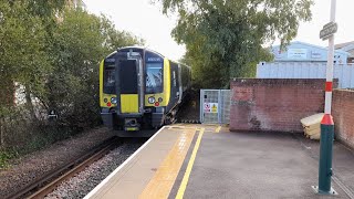 Lymington Town Railway Station On The Lymington Branch Line With SWR Class 450 Shuttle 14102023 [upl. by Eberhard]