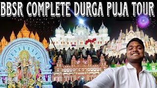 Bhubaneswar Durga puja complete tour video 2024  Lighting decoration ରେ ଝଲସୁଛି ଭୁବନେଶ୍ୱର [upl. by Sedruol541]