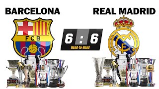 Barcelona vs Real Madrid All Trophies Comparison [upl. by Leffert320]