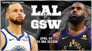 Golden State Warriors vs Los Angeles Lakers Full Game Highlights  Apr 9  2024 NBA Season [upl. by Gimpel]