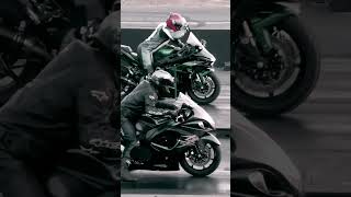 Ninja h2r vs Hayabusa drag race please like and subscribe [upl. by Yennej]