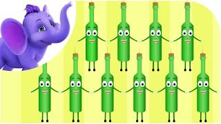 Ten Green Bottles  Nursery Rhyme with Karaoke [upl. by Eirahs694]