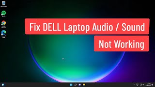 Fix DELL Laptop Audio  Sound Not Working [upl. by Eerhs]