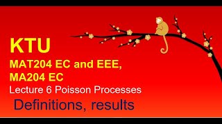 L6  Poisson Process  Mean and auto correlation  KTU  S4  EC  EEE  MAT204 [upl. by Debbee]