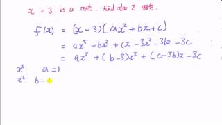 Solving a cubic  part 3  factorizing by comparing coefficients [upl. by Nnave907]