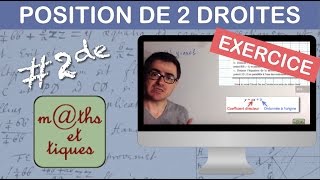 EXERCICE  Etudier la position relative de deux droites  Seconde [upl. by Legir]