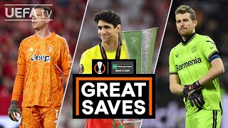 SZCZĘSNY BOUNOU HRADECKY  UEL Great Saves Of The Season [upl. by Ennaeed]