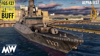 FGS F127  Now Health Buff very serious update this ship  Modern Warships [upl. by Yerhpmuh]