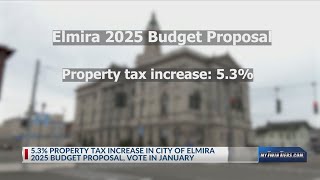 Property tax increase in Elmira 2025 budget proposal [upl. by Nikral]