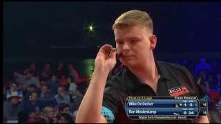 2020 Belgian Darts Championship Round 1 De Decker vs Meulenkamp [upl. by Wendelin]