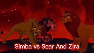 Simba vs Scar and Zira Live action Music background [upl. by Parshall]