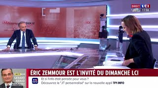 LEvénement du dimanche sur LCI Eric Zemmour invité de Marie Chantrait [upl. by Uok]