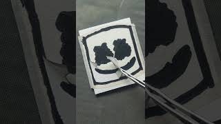 Drawing Marshmello facedrawing artist music shortvideo painting foryoupage [upl. by Gayla]