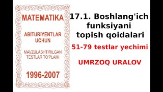 AXBOROTNOMA BOSHLANGICH FUNKSIYA 5179 TESTLAR YECHIMI [upl. by Noyek461]