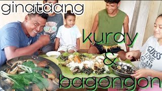 pt2 yummy 😋 Ginataang KURAY at BAGONGON SA HAPONAN [upl. by Kera]