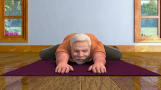 Yoga with Modi Shashankasana English [upl. by Akilaz388]