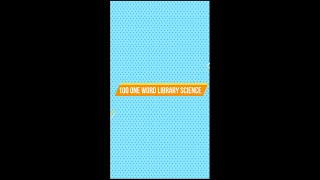 100 one word library science Video [upl. by Kriste]