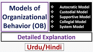 Models of Organizational BehaviorModels of OBUrduHindi [upl. by Kcirrad]